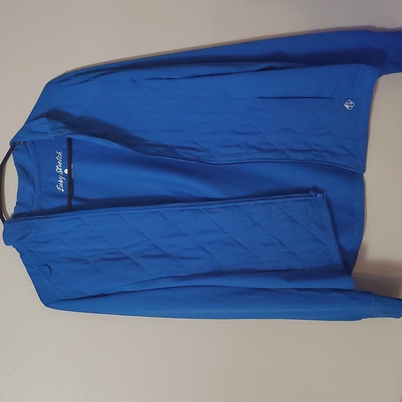 Set of royal blue scrub pants and jacket WORE ONCE!! - Picture 2 of 8